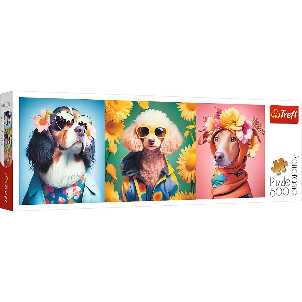 PUZZLE 500 PEZZI FASHION SHOW DOG EDITION PANORAMA TREFL 29517 TR TREFL